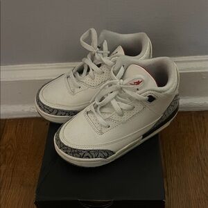 Toddler Jordan 3 Retro “White Cement Reimagined” Sneakers Size 9c